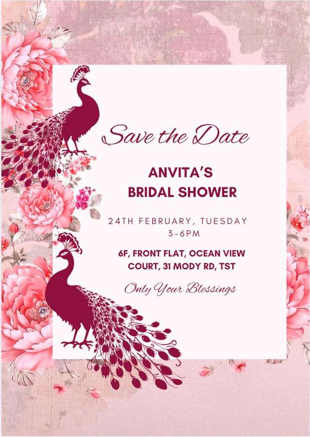 Bridal Shower invitation design by Ghanjani Jain