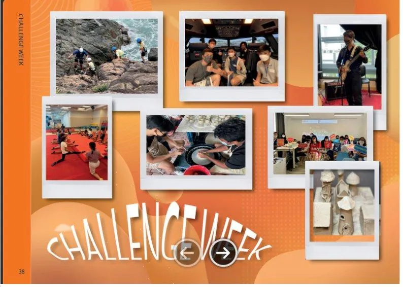 KGV school yearbook page: Challenge Week
