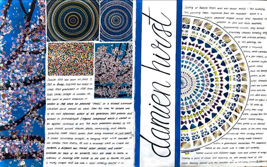 Artist research page: Damien Hirst research