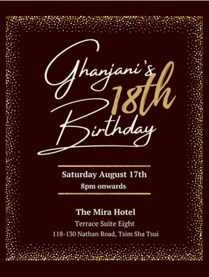 Ghanjani 18th Birthday