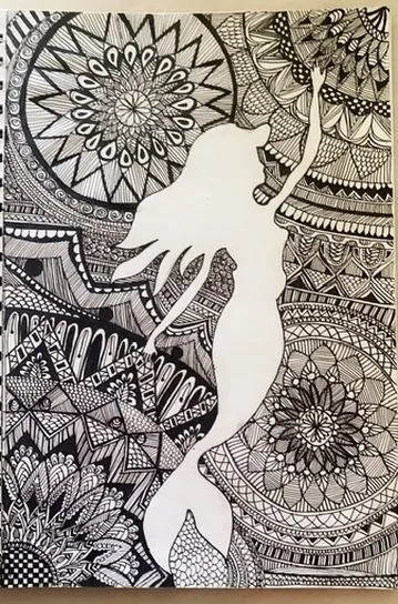 Hand-drawn mandala artwork by Ghanjani Jain