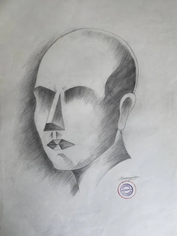 Head Form Side — pencil sketch by Ghanjani Jain