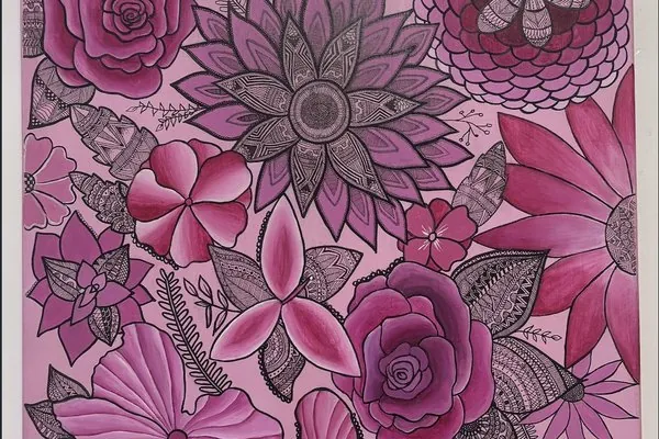 Floral painting by Ghanjani Jain