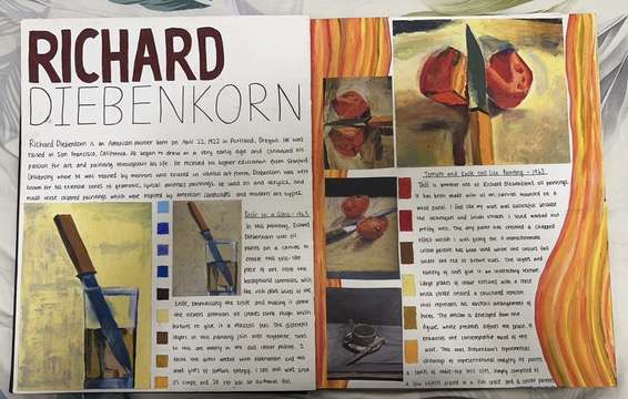 Artist research page: Richard Diebenkorn research