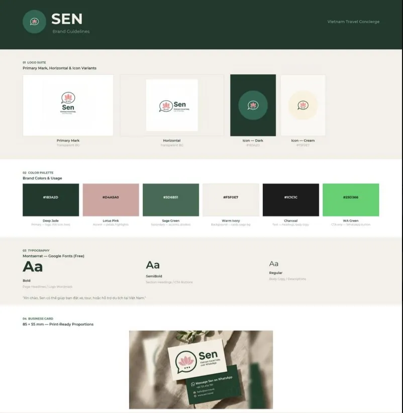 Sen brand kit — brand kit design by Ghanjani Jain