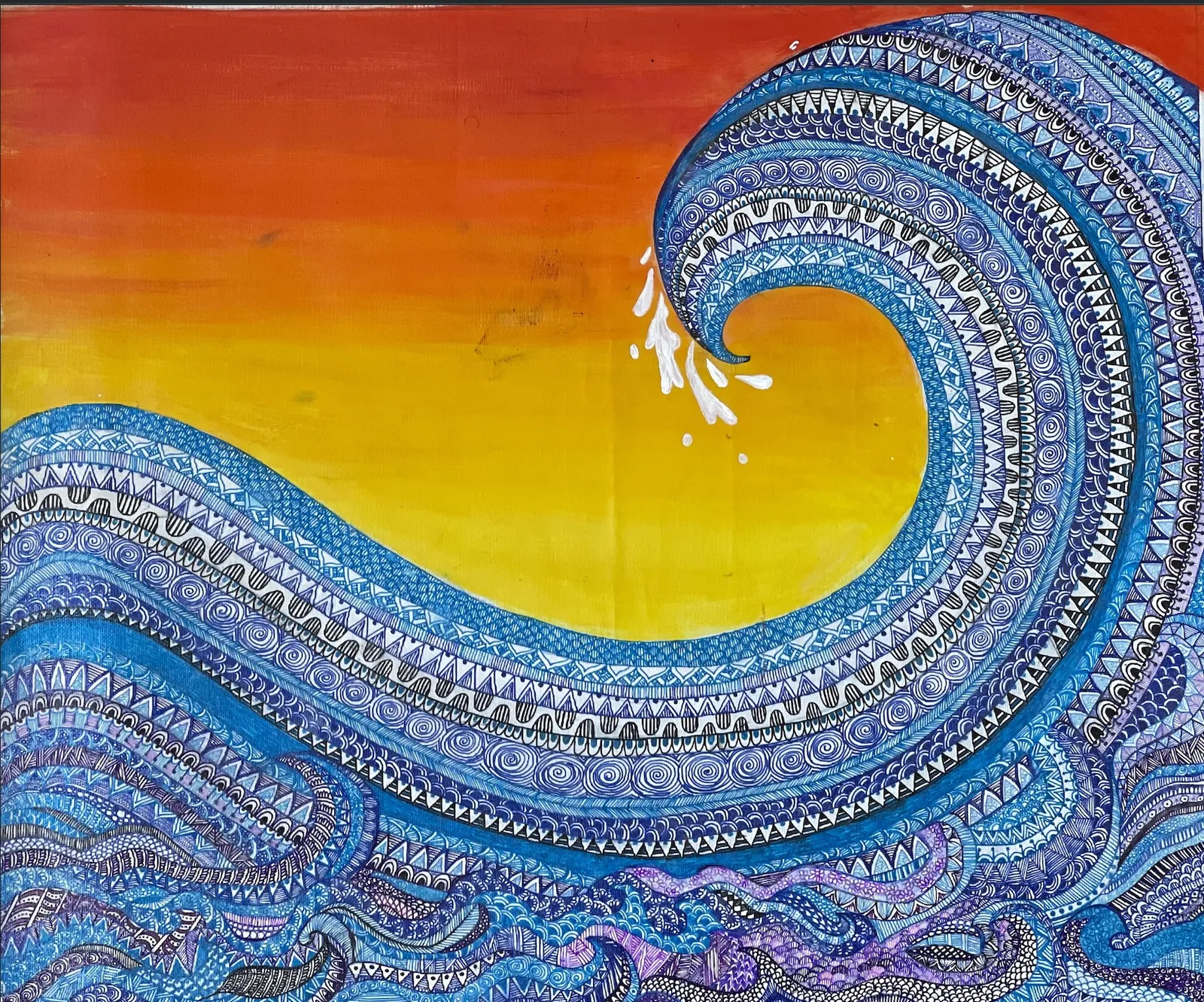 Wave Zentangle by Ghanjani Jain